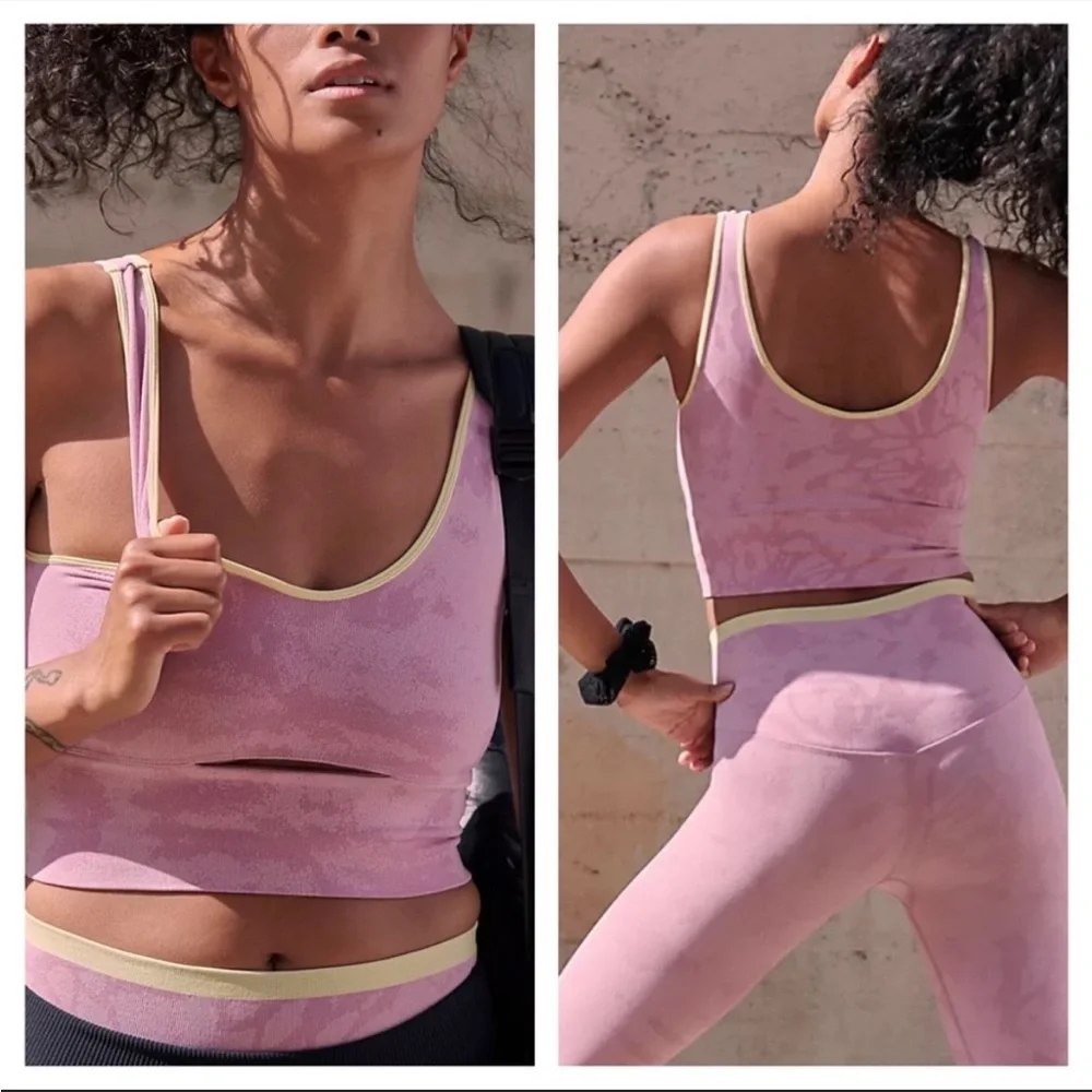NWOT Free People Movement Think Twice Bra & Leggings Set in Dew Drop. Size XS/S - Picture 1 of 6